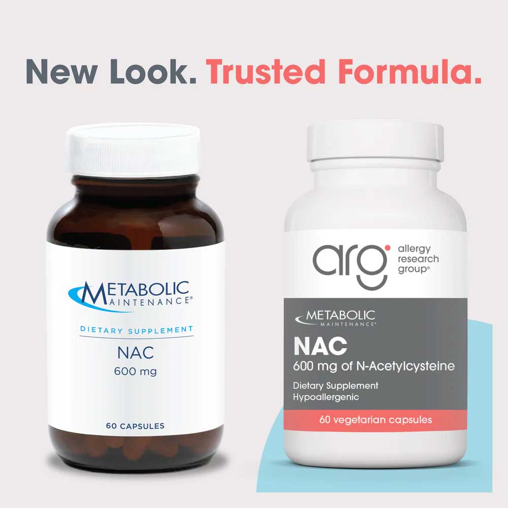 Allergy Research Group NAC 600 mg (Formerly Metabolic Maintenance) New Look