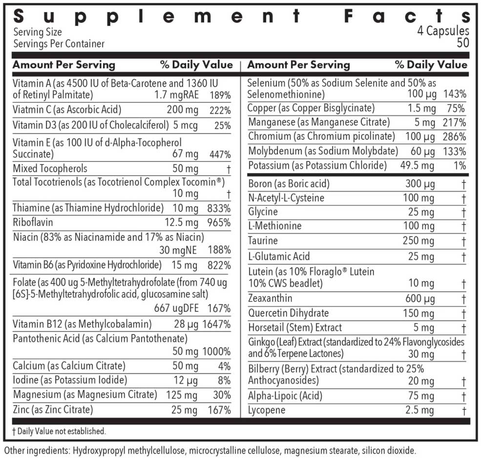 Allergy Research Group OcuDyne II Ingredients