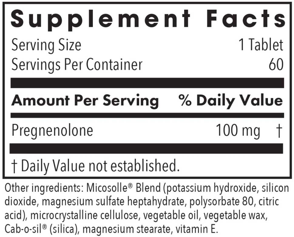 Allergy Research Group Pregnenolone 100 mg Ingredients