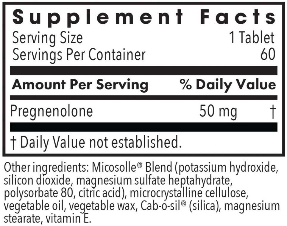 Allergy Research Group Pregnenolone 50 mg Ingredients