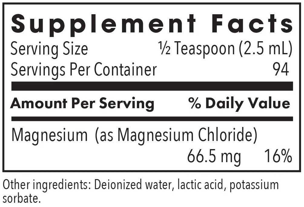 Allergy Research Group Solution of Magnesium Ingredients