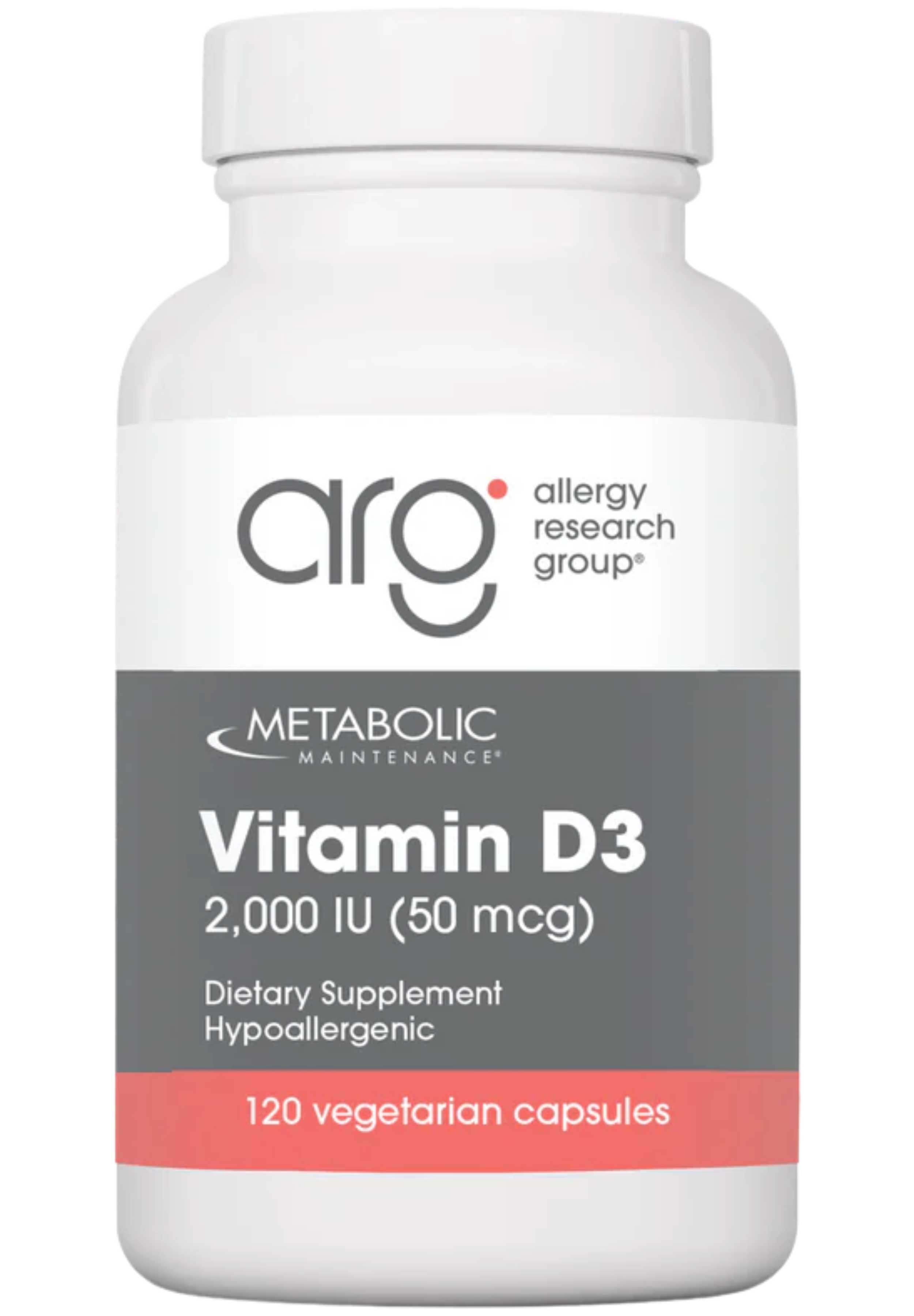 Allergy Research Group Vitamin D-3 (Formerly Metabolic Maintenance)