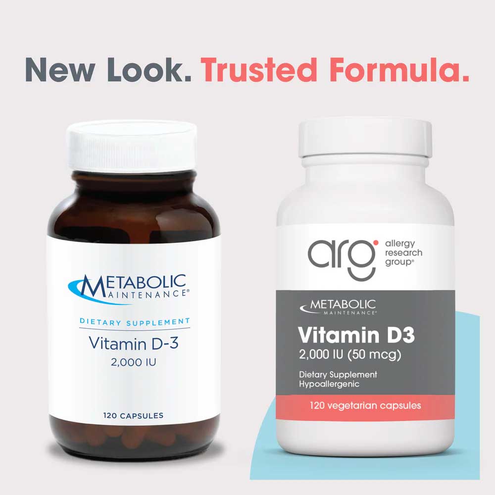 Allergy Research Group Vitamin D-3 (Formerly Metabolic Maintenance) New Look