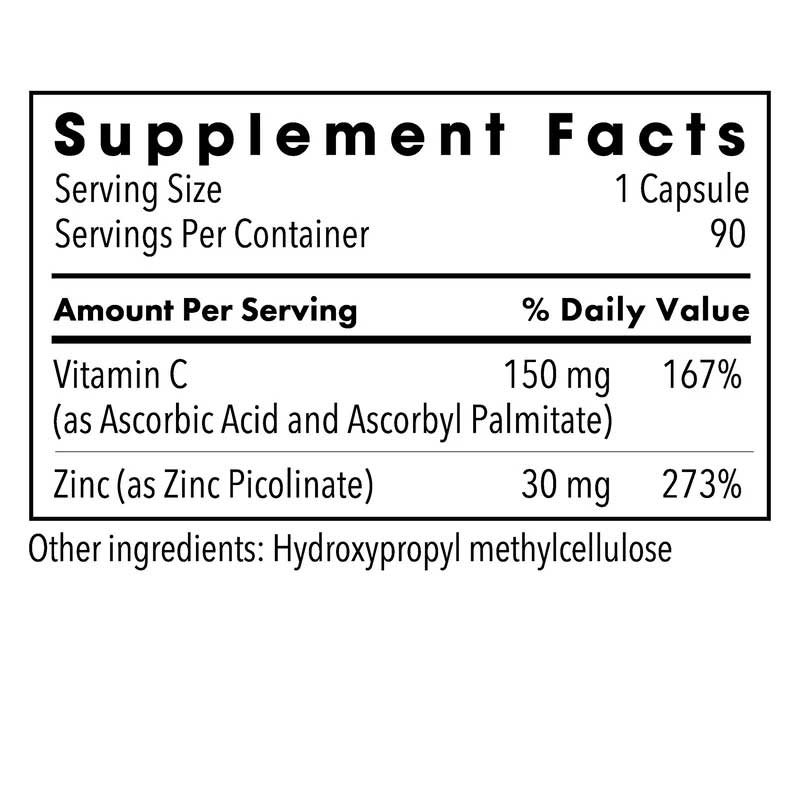 Allergy Research Group Zinc Picolinate 30 mg (Formerly Metabolic Maintenance) Ingredients