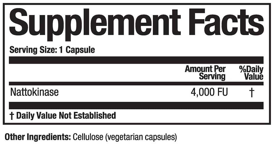 Arthur Andrew Medical Nattovena Ingredients