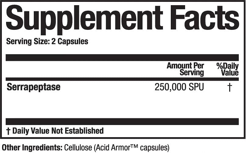 Arthur Andrew Medical Serretia Ingredients