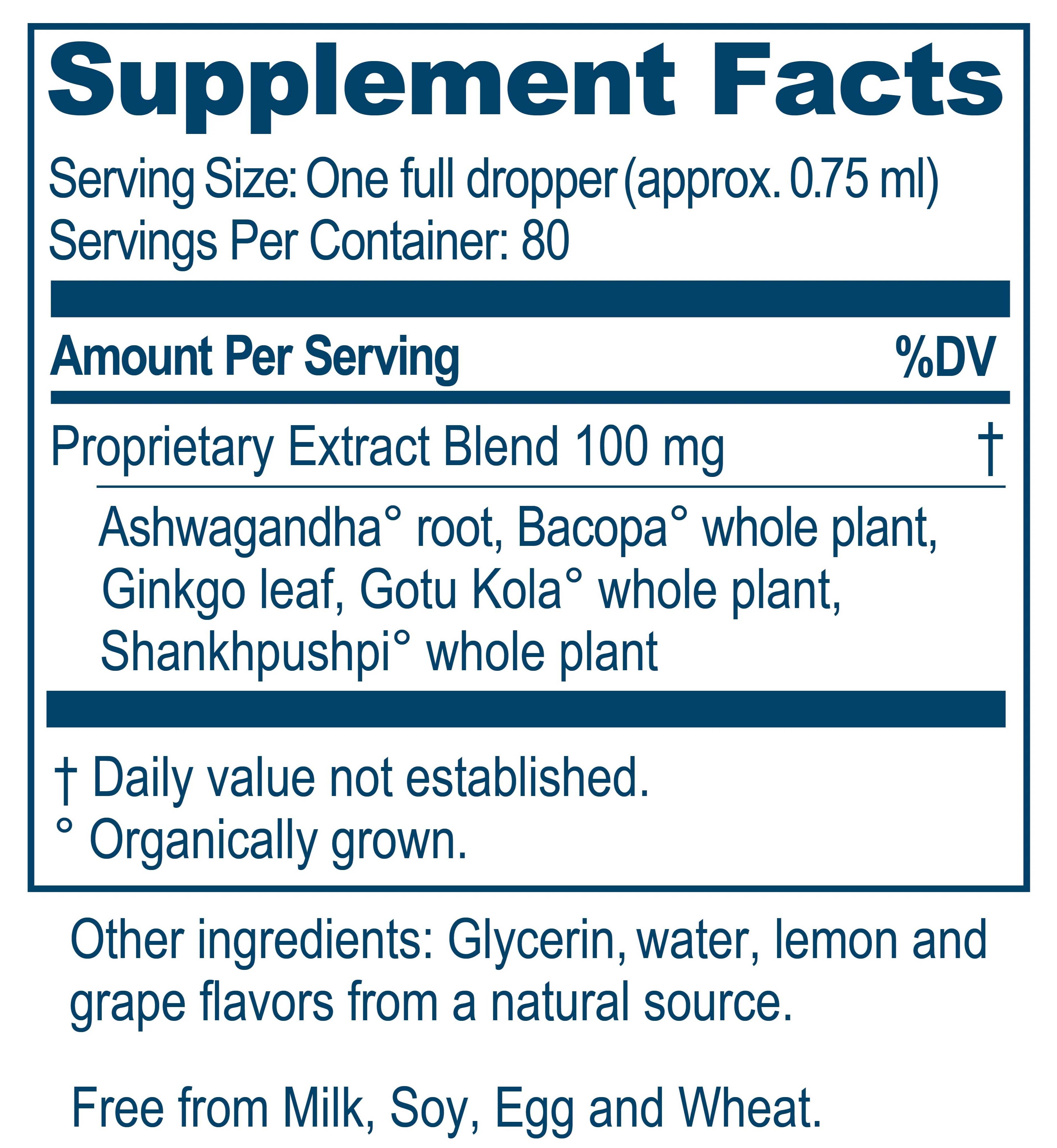 Ayush Herbs BacopaPlus Drops For Kids Ingredients