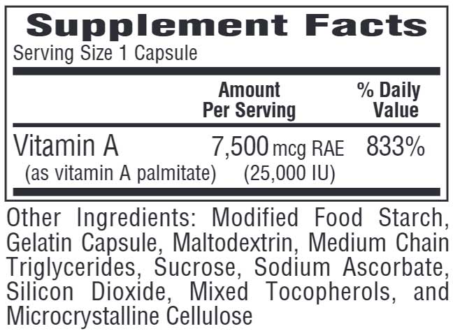 Bio-Tech Pharmacal A-25 Ingredients