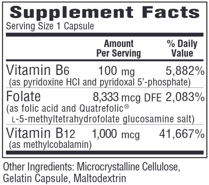 Bio-Tech Pharmacal B6 Folic Acid Ingredients