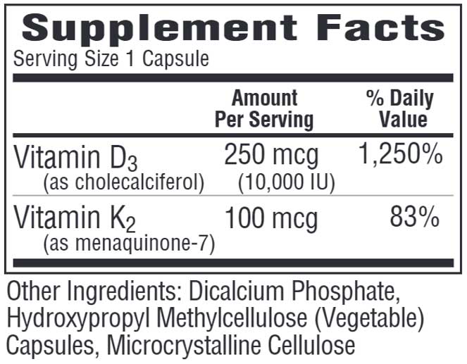 Bio-Tech Pharmacal D3-K2 Ingredients