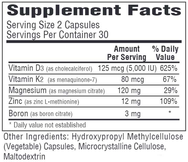 Bio-Tech Pharmacal D3 Plus Ingredients