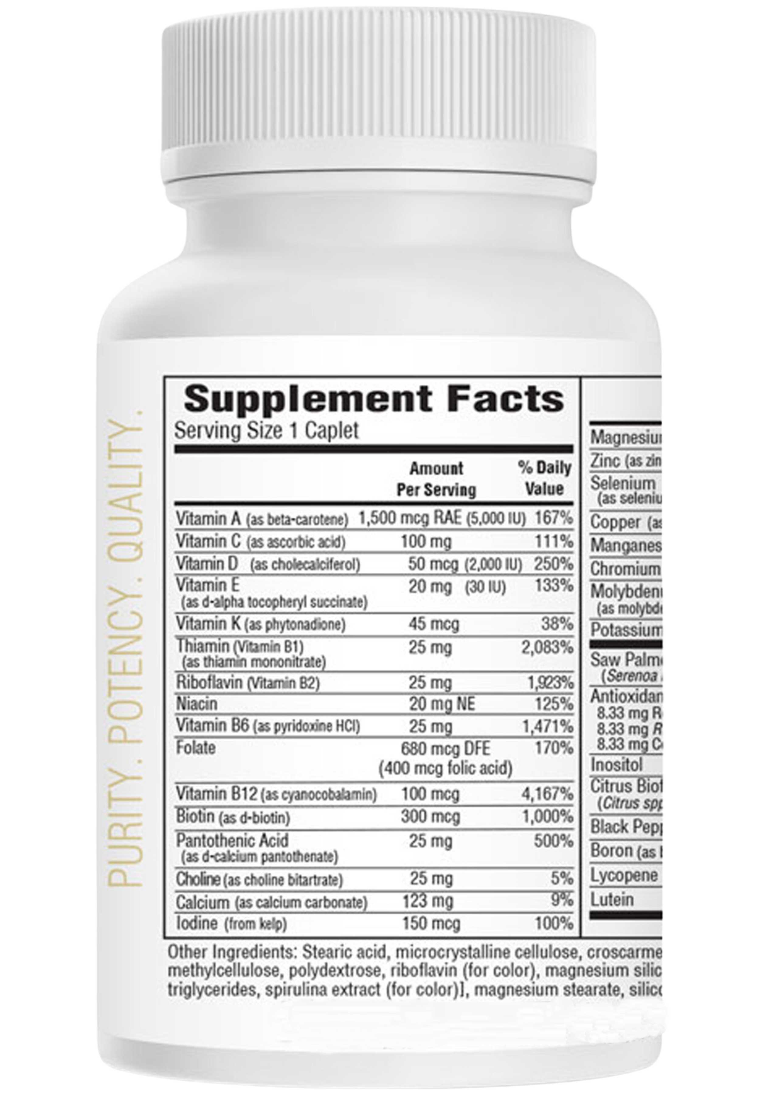 Bio-Tech Pharmacal Essential Multivitamin Ingredients