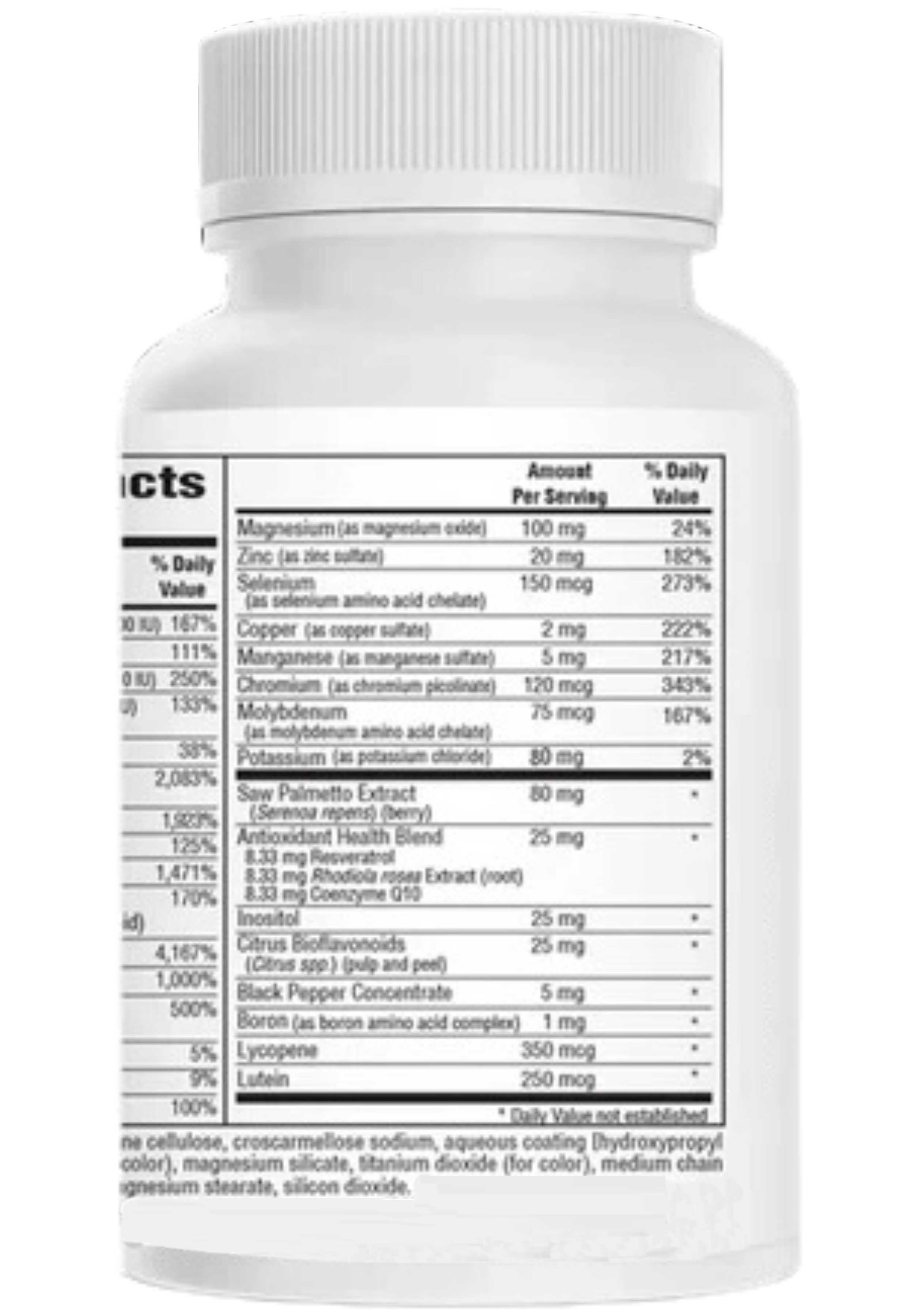 Bio-Tech Pharmacal Essential Multivitamin Ingredinets