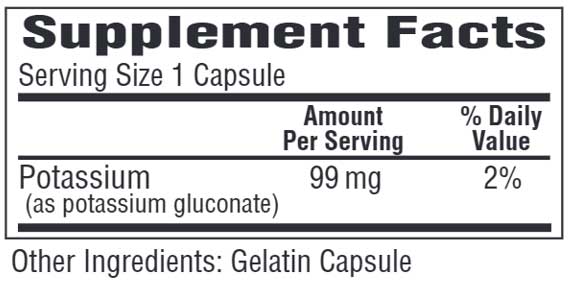 Bio-Tech Pharmacal K-99 Gluconate Ingredients