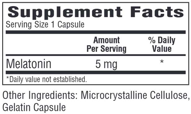 Bio-Tech Pharmacal Melatonin (5 mg) Ingredients