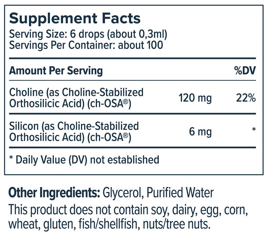 Biosil Advanced Collagen Generator Drops Ingredients