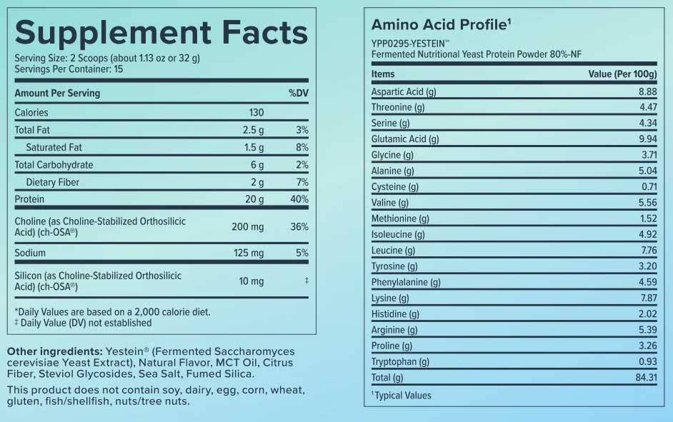 Biosil Daily Beauty Protein Ingredients