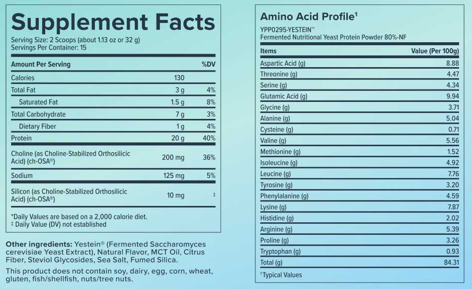 Biosil Daily Beauty Protein Ingridients