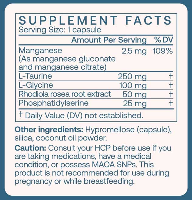 BodyBio Calm Ingredients