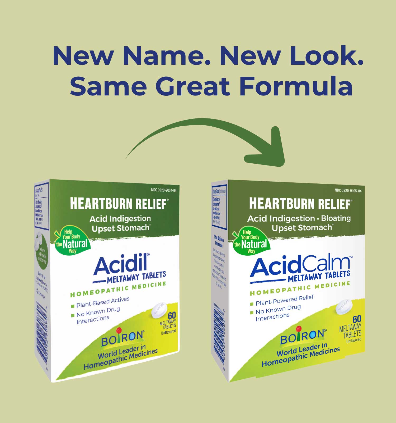 Boiron Homeopathics Acid Calm (Formerly Acidil) New Look