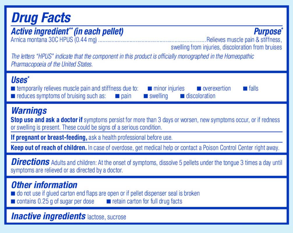 Boiron Homeopathics Arnica Montana 30C Ingredients