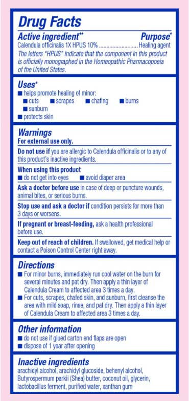 Boiron Homeopathics Calendula Cream Ingredients