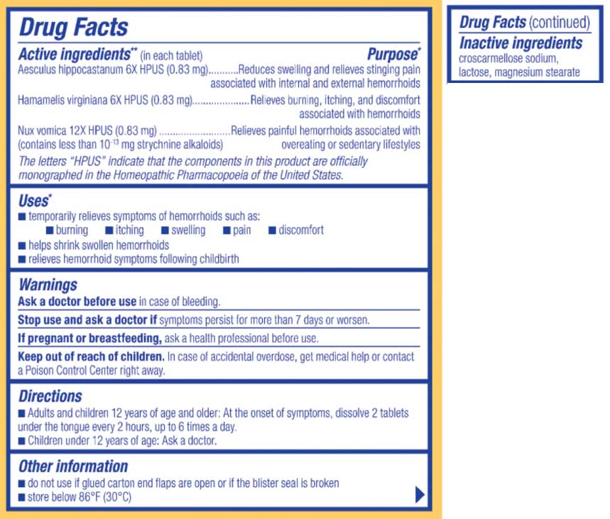 Boiron Homeopathics HemCalm Tablets Ingredients