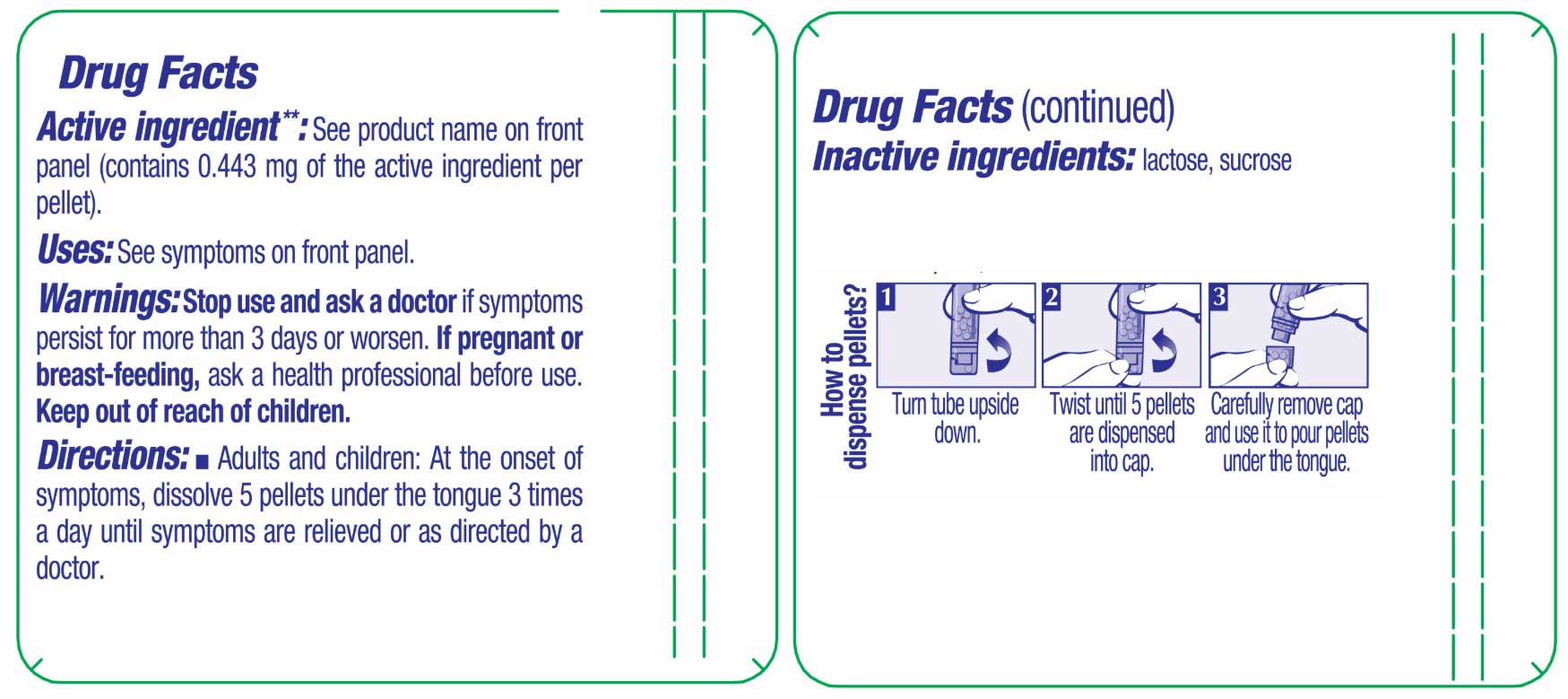 Boiron Homeopathics Nux vomica Ingredients