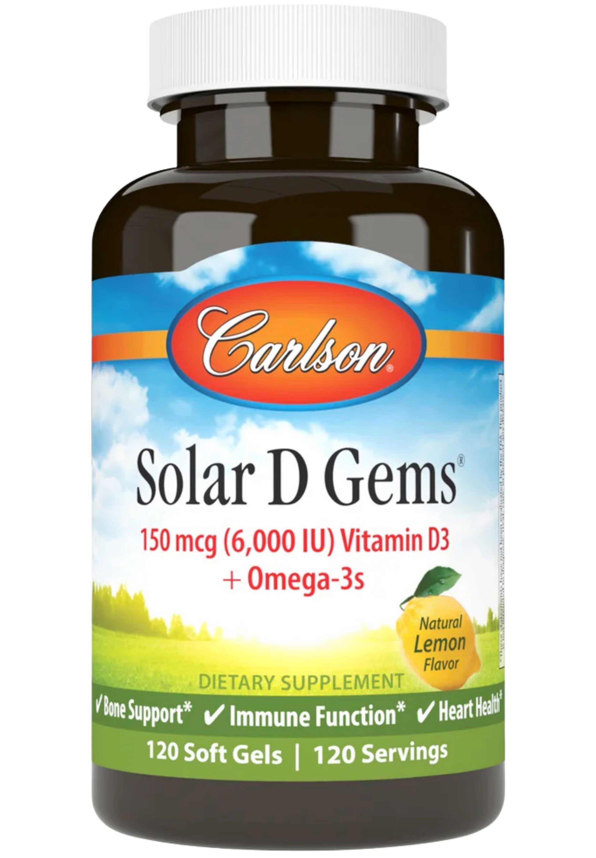 Carlson Labs Solar D Gems 150 mcg (6,000 IU)