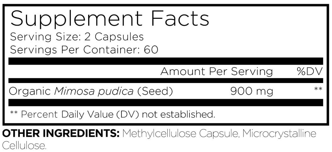 Codeage Amen Mimosa Pudica Seed Ingredients