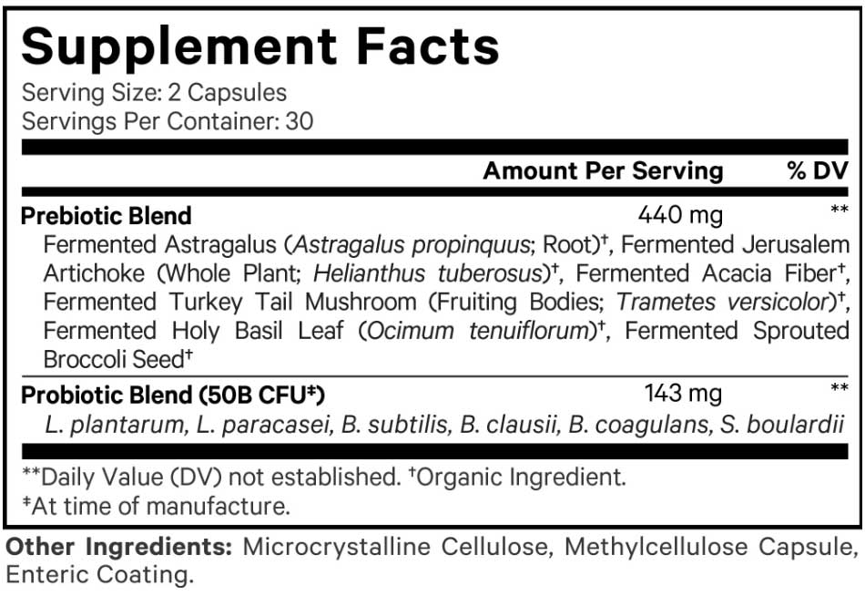 Codeage Amen SBO Probiotic Ingredients