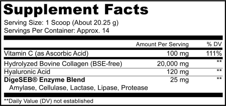 Codeage Collagen Vitamin C Plus Ingredients