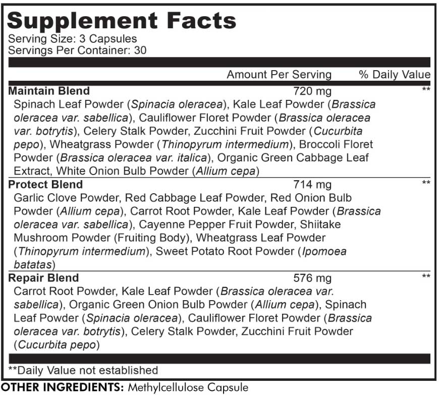 Codeage Instantfood Easy Veggies Ingredients