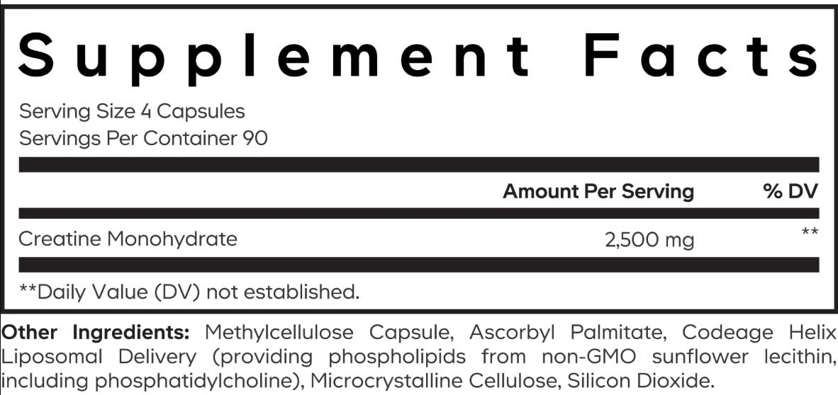 Codeage Liposomal Creatine Capsules Ingredients
