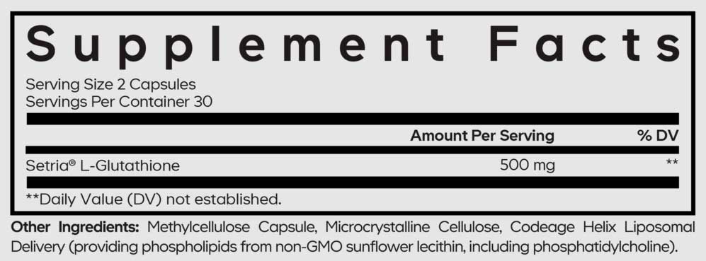 Codeage Liposomal Glutathione 500 mg Ingredients