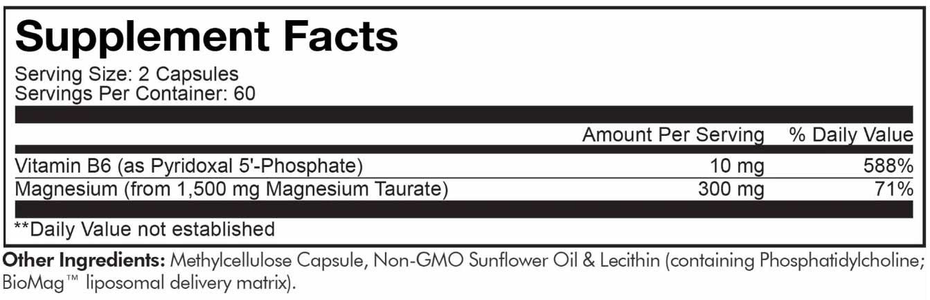 Codeage Liposomal Magnesium Taurate+ Ingredients