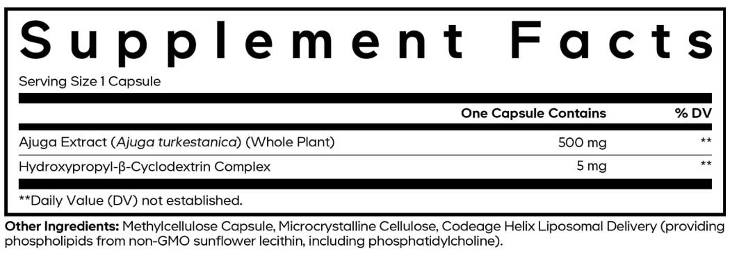 Codeage Liposomal Turkesterone Ingredients