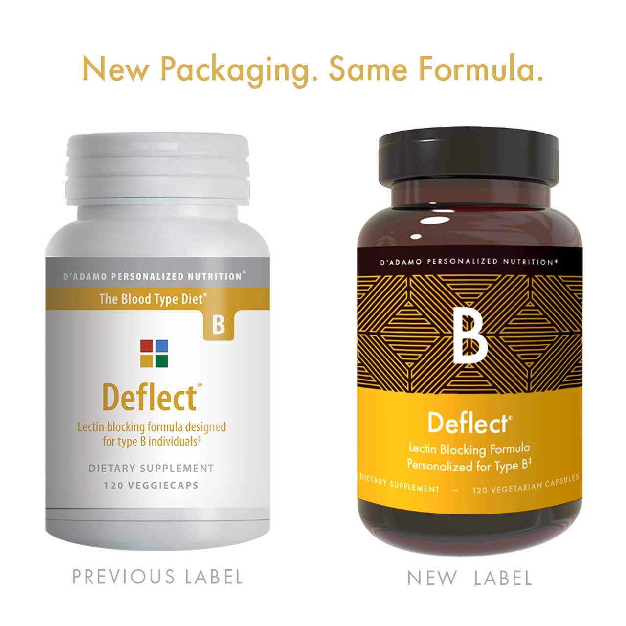 D'Adamo Personalized Nutrition Deflect B New Label