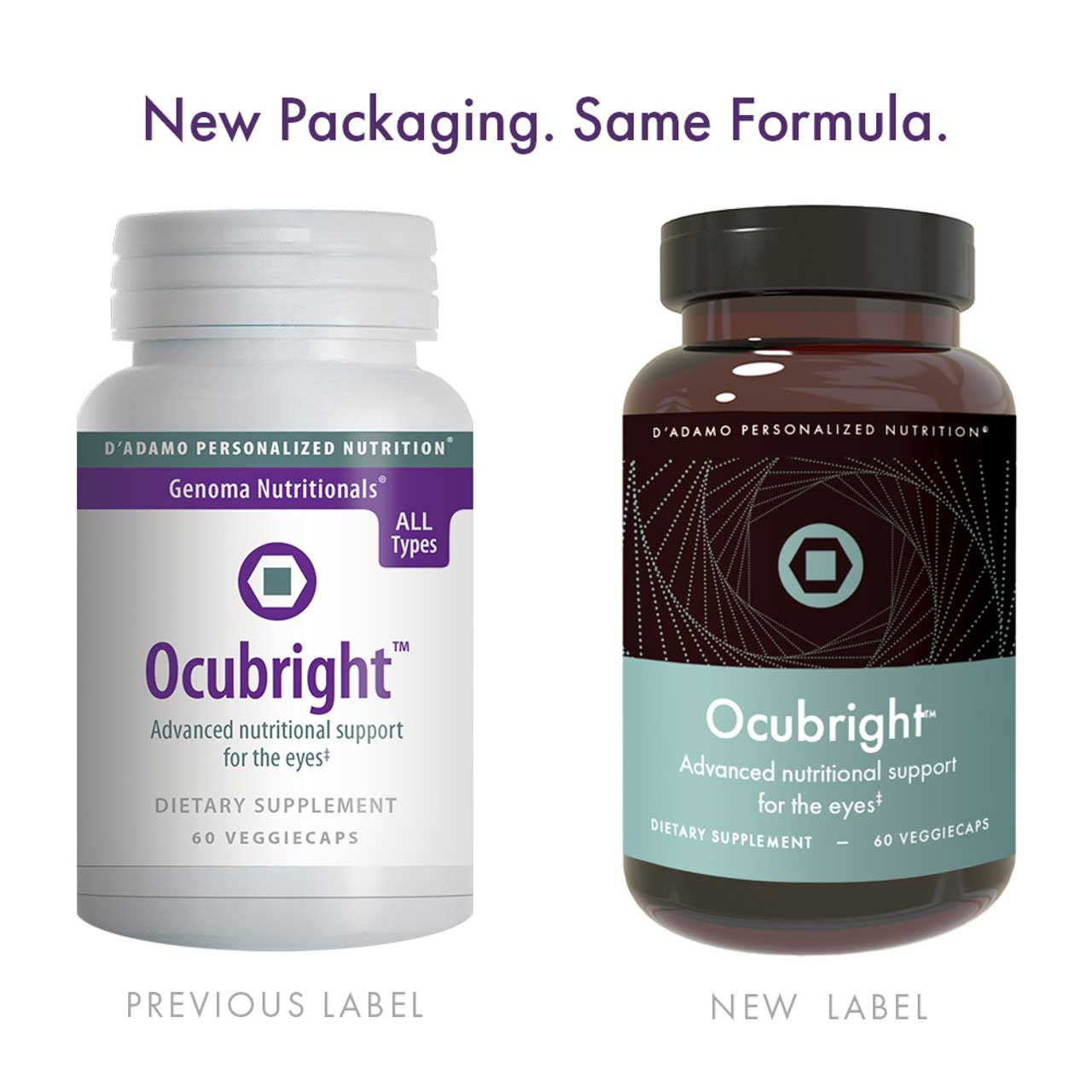 D'Adamo Personalized Nutrition Ocubright New Label