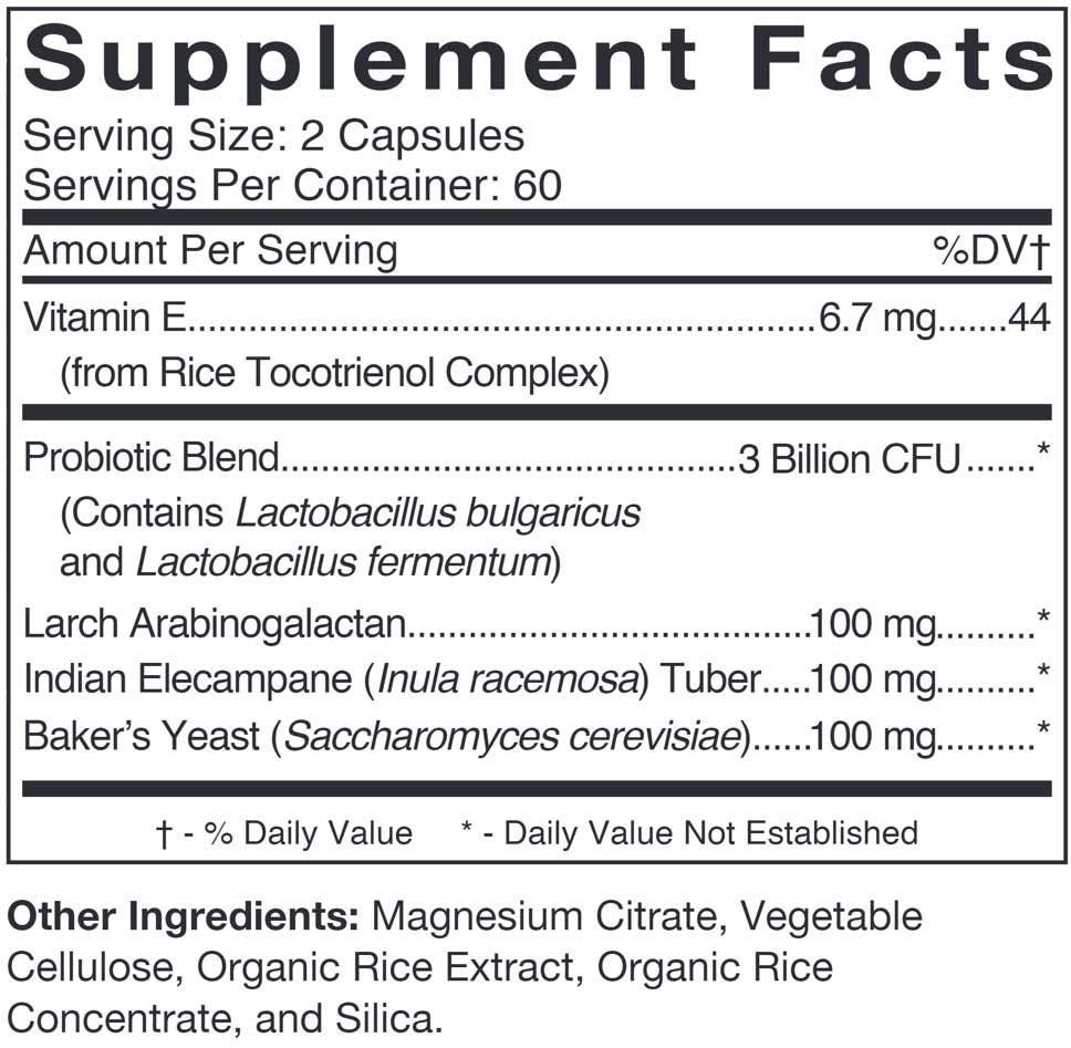 D'Adamo Personalized Nutrition Polyflora B Ingredients