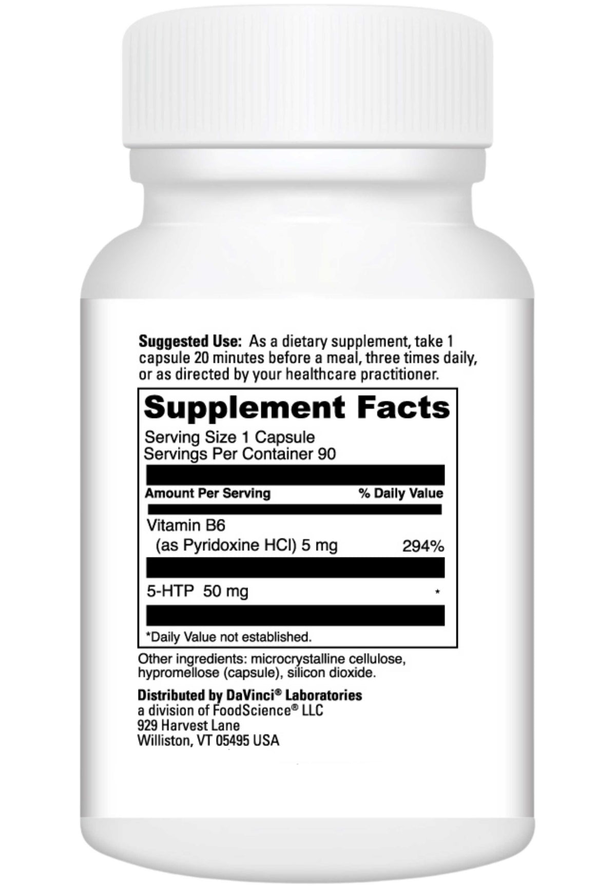 DaVinci Labs 5-HTP Ingredients