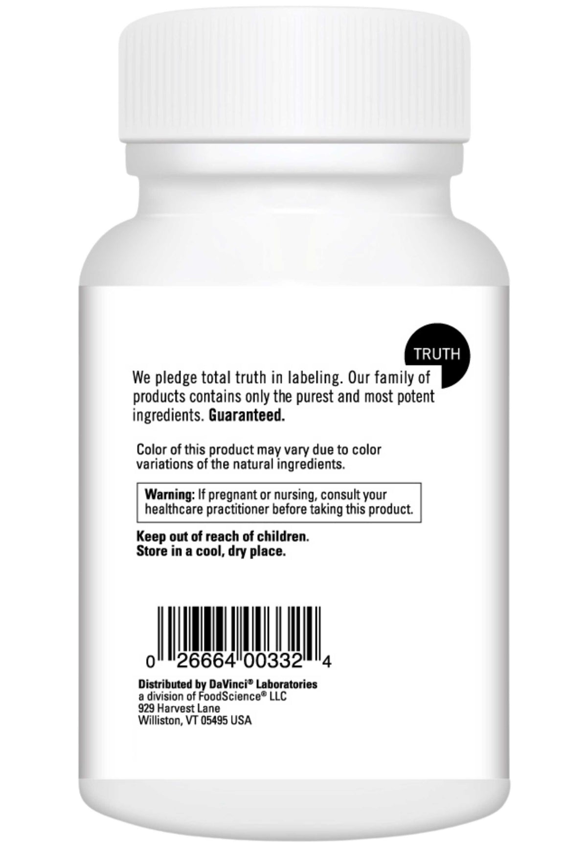 DaVinci Labs 5-MTHF 1 mg Back