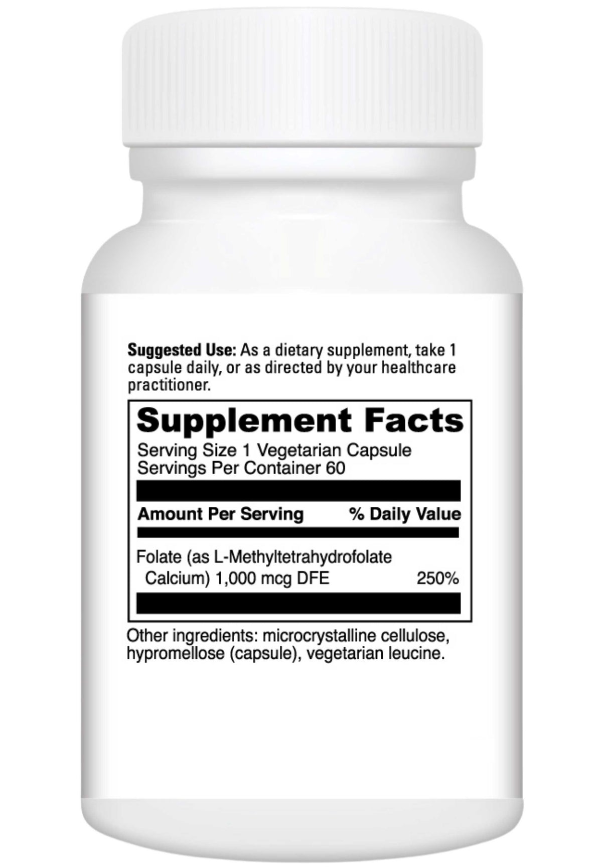 DaVinci Labs 5-MTHF 1 mg Ingredients