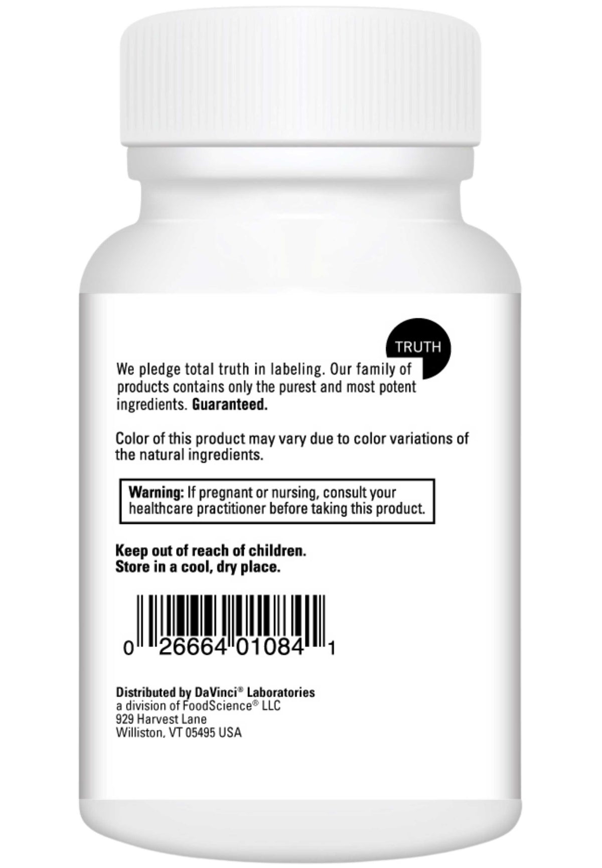 DaVinci Labs Active Folate B12 Chewable Back