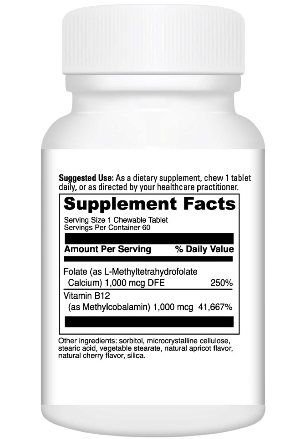 DaVinci Labs Active Folate B12 Chewable Ingredients