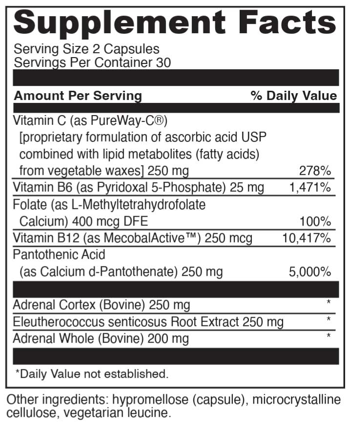 DaVinci Labs Adrenal Benefits Ingredients