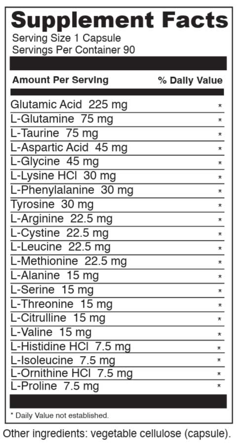 DaVinci Labs Amino 21 Ingredients