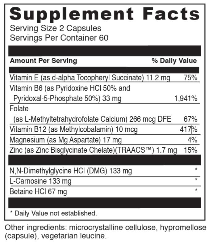 DaVinci Labs Behavior Balance-DMG Ingredients