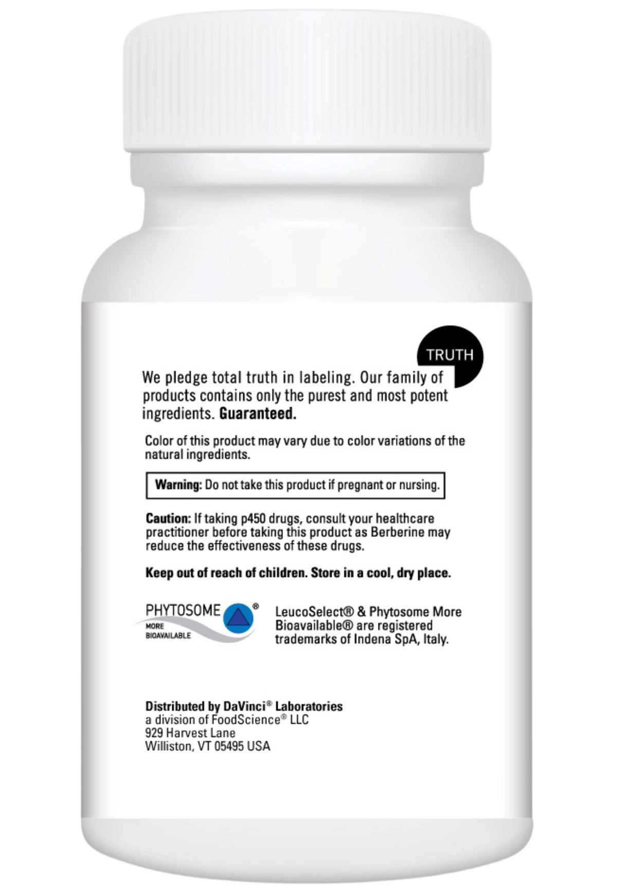 DaVinci Labs Berberine Force Back