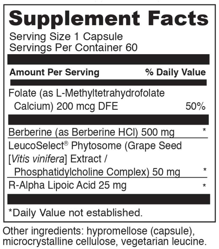 DaVinci Labs Berberine Force Ingredients